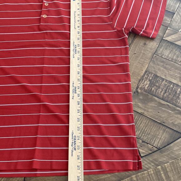 Nike Golf Mens Maroon White Striped Golf Shirt.  Size M - Picture 5 of 6
